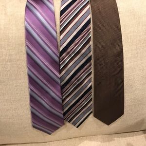 3 Designer Silk Ties